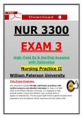 NUR 3300 Exam 3 &ndash; Nursing Practice II William Paterson University &lpar;2026&sol;2027&rpar; Questions & Answers with Rationales &lpar;100&percnt; Verified&rpar;