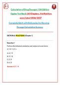 Calculation of Drug Dosages 12th Edition Ogden Test Bank &lpar;All Chapters&comma; Verified Answers&rpar; latest 2026&sol;2027 Complete Q&A with Rationales for Nursing Dosage Calculation Success