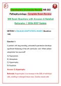 Chamberlain University Nursing NR-283 Pathophysiology&colon; Complete Exam Review Exam Questions with Answers & Detailed&NewLine;Rationales &vert; 2026-2027 Update
