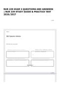 NUR 239 EXAM 3 QUESTIONS AND ANSWERS &vert; NUR 239 STUDY GUIDE & PRACTICE TEST 2026&sol;2027