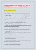 Portage Learning A&P 2 Final Exam 2024&ndash;2025&colon; Latest 150 &NewLine;Verified Questions & Answers with Detailed Rationales