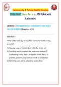 Community & Public Health Nursing&NewLine;2026&sol;2027 Exam Review&colon; Q&A with&NewLine;Rationales UPDATED 2026&sol;2027