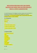 NIHSS CERTIFICATION EXAM LATEST 2026 UPDATED &NewLine;QUESTIONS AND VERIFIED 100&percnt; SOLUTIONS &lpar;2026&sol;2027&rpar; &NewLine;GRADE&colon; A&plus;&vert;STATUS&colon; GUARANTEED PASS 
