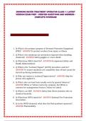 DRINKING WATER TREATMENT OPERATOR  CLASS 1  COMPLETE BUNDLE EXAMS LATEST VERSION