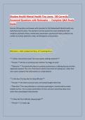 Shadow Health Mental Health Tina Jones&colon; 100 Correctly &NewLine;Answered Questions with Rationales &mdash; Complete Q&A Study &NewLine;Guide 