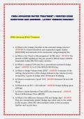 CWEA ADVANCED WATER TREATMENT &vert; VERIFIED EXAM QUESTIONS AND ANSWERS - LATEST VERSION 2026&sol;2027&NewLine;&NewLine;