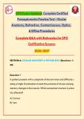 CPO Exam Updated&colon; Complete Certified Paraoptometric Practice Test &ndash; Ocular Anatomy&comma; Refraction&comma; Contact Lenses&comma; Optics&comma; & Office Procedures &vert; Complete Q&A with Rationales for CPO Certification Success 2026&sol;2027