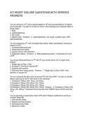ATI HEART FAILURE QUESTIONS WITH VERIFIED ANSWERS