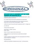 ADVANCED HEALTH ASSESSMENT SET TEST PAPER ANSWERS AND QUESTIONS SET A&period;pdf