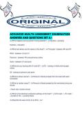 ADVANCED HEALTH ASSESSMENT EXAMINATION ANSWERS AND QUESTIONS SET A&period;pdf