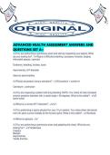 ADVANCED HEALTH ASSESSMENT ANSWERS AND QUESTIONS SET 1&period;pdf