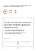 ATI&colon; REAL LIFE 3&period;0 MODULE&colon; PN ADULT MEDICAL &NewLine;SURGICAL HEART FAILURE QUESTIONS WITH &NewLine;VERIFIED ANSWERS