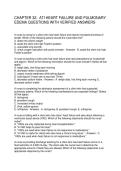 CHAPTER 32&colon;  ATI HEART FAILURE AND PULMONARY &NewLine;EDEMA QUESTIONS WITH VERIFIED ANSWERS 