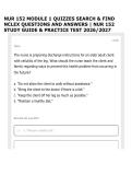 NUR 152 MODULE 1 QUIZZES SEARCH & FIND NCLEX QUESTIONS AND ANSWERS &vert; NUR 152 STUDY GUIDE & PRACTICE TEST 2026&sol;2027