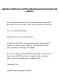 AMMO 51 COURSE MV DL CERTIFICATION EVALUATION QUESTIONS AND&NewLine;ANSWERS