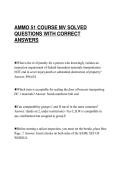 AMMO 51 COURSE MV SOLVED&NewLine;QUESTIONS WITH CORRECT&NewLine;ANSWERS