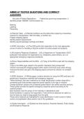 AMMO 67 TESTED QUESTIONS AND CORRECT&NewLine;ANSWERS