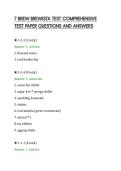 7 BREW BREWISTA TEST COMPREHENSIVE&NewLine;TEST PAPER QUESTIONS AND ANSWERS