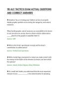 11B ALC TACTICS EXAM ACTUAL QUESTIONS&NewLine;AND CORRECT ANSWERS