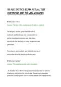 11B ALC TACTICS EXAM ACTUAL TEST&NewLine;QUESTIONS AND SOLVED ANSWER