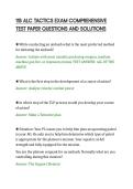 11B ALC TACTICS EXAM COMPREHENSIVE&NewLine;TEST PAPER QUESTIONS AND SOLUTIONS