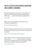 11B ALC TACTICS EXAM REVIEW QUESTIONS&NewLine;AND CORRECT ANSWERS
