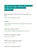 68W EMT EXAM SCRIPT TESTED QUESTIONS&NewLine;AND SOLUTIONS CERTIFICATION&NewLine;EVALUATION