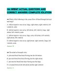 150 NREMT ACTUAL QUESTIONS AND&NewLine;CORRECT ANSWERS COMPLETE SOLUTION