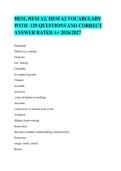 HESI A2 Vocabulary Practice Test&colon; 129 Words with Definitions & Correct Answers for Nursing Entrance Exam Success &lpar;2026-2027 Edition&rpar;