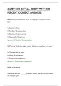 AAERT CER ACTUAL SCRIPT WITH 100&NewLine;PERCENT CORRECT ANSWERS