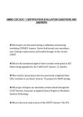 AMMO CDC EOC 1 CERTIFICATION EVALUATION QUESTIONS AND&NewLine;ANSWERS