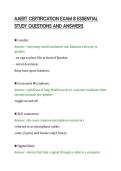 AAERT CERTIFICATION EXAM 8 ESSENTIAL&NewLine;STUDY QUESTIONS AND ANSWERS