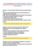 ATI RN COMPREHENSIVE EXIT EXAM NGN VERSION 5 - COMPLETE&NewLine;QUESTIONS AND DETAILED SOLUTIONS LATEST UPDATE THIS YEAR&NewLine;JUST RELEASED