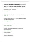 AAMI MICROBIOLOGY COMPREHENSIVE&NewLine;TEST PAPER WITH SOLVED QUESTIONS