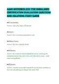 AAMI MICROBIOLOGY FOR EMBALMERS&NewLine;CERTIFICATION EVALUATION QUESTIONS&NewLine;AND SOLUTIONS STUDY GUIDE