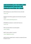 AAMI MICROBIOLOGY FOR EMBALMERS&NewLine;COMPREHENSIVE QUESTIONS AND&NewLine;COMPLETE SOLUTIONS TEST PAPER