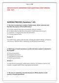 NSG3160 HEALTH ASSESSMENT EXAM QUESTIONS LATEST VERSION &NewLine;2026 - 2027