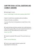 AANP FNP EXAM 6 ACTUAL QUESTIONS AND&NewLine;CORRECT ANSWERS