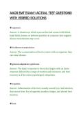 AAOS EMT EXAM 1 ACTUAL TEST QUESTIONS&NewLine;WITH VERIFIED SOLUTIONS