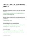 AAOS EMT EXAM 1 FULLY SOLVED TEST PAPER&NewLine;GRADED A&plus;