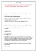 NR-546 ADVANCED PHARMACOLOGY &ndash; PSYCHOPHARMACOLOGY FOR &NewLine;THE PMHNP QUESTIONS EXAM LATEST VERSION 2026 - 2027
