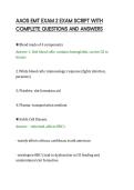 AAOS EMT EXAM 2 EXAM SCRIPT WITH&NewLine;COMPLETE QUESTIONS AND ANSWERS