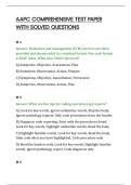AAPC COMPREHENSIVE TEST PAPER&NewLine;WITH SOLVED QUESTIONS&NewLine;