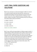 AAPC FINAL PAPER QUESTIONS AND&NewLine;SOLUTIONS