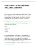 AAPC UPDATED ACTUAL QUESTIONS&NewLine;AND CORRECT ANSWERS