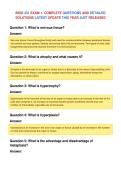 BIOD 331 EXAM 1- COMPLETE QUESTIONS AND DETAILED&NewLine;SOLUTIONS LATEST UPDATE THIS YEAR JUST RELEASED