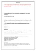 ADVANCED PHYSIOLOGY AND PATHOPHYSIOLOGY QUESTIONS EXAM &NewLine;LATEST VERSION 