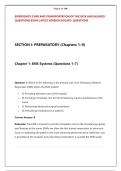 EMERGENCY CARE AND TRANSPORTATION OF THE SICK AND INJURED &NewLine;QUESTIONS EXAM LATEST VERSION SOLVED  QUESTIONS