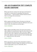 ABA 624 EXAMINATION TEST COMPLETE&NewLine;SOLVED QUESTIONS