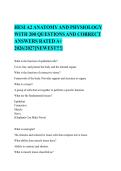 HESI A2 Anatomy & Physiology Practice Test&colon; 200 Questions with Answers & Explanations for Nursing Entrance Exam Success &lpar;2026-2027 Edition&rpar;